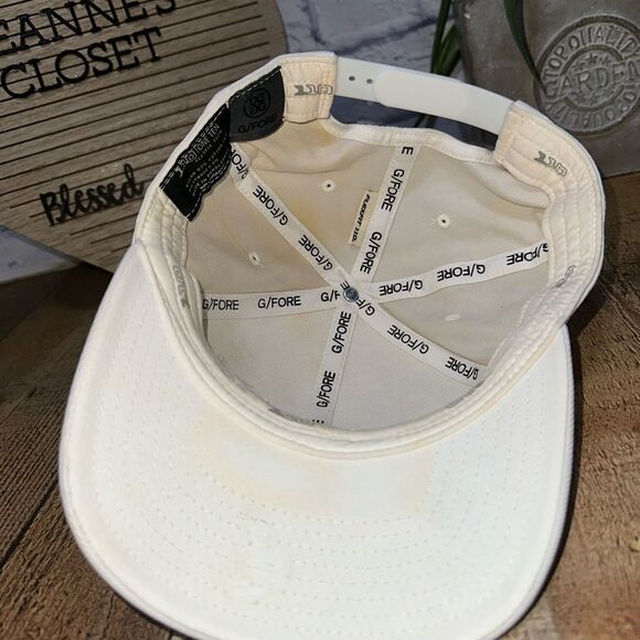 G/Fore Embroidered RANCH Flexfit 110 Tech Golf Hat White Baseball Cap Snapback - Picture 10 of 10